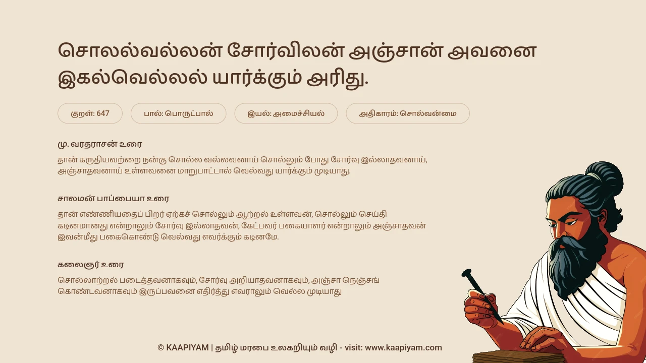 Thirukkural Verse 647