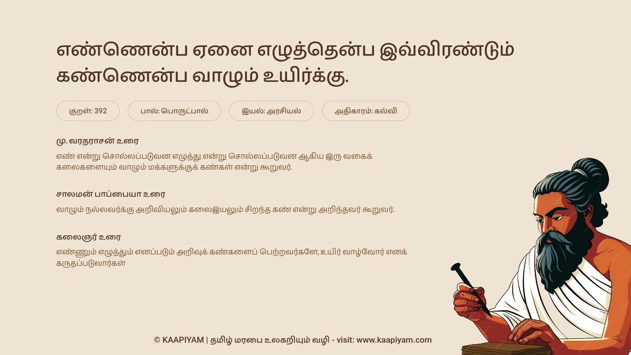 Thirukkural Verse 392