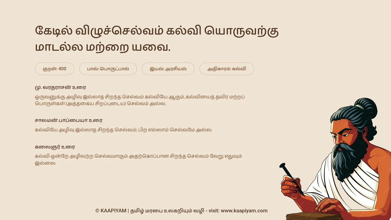 Thirukkural Verse 400